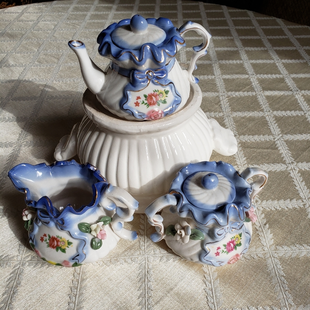 Antique 3 piece tea set.